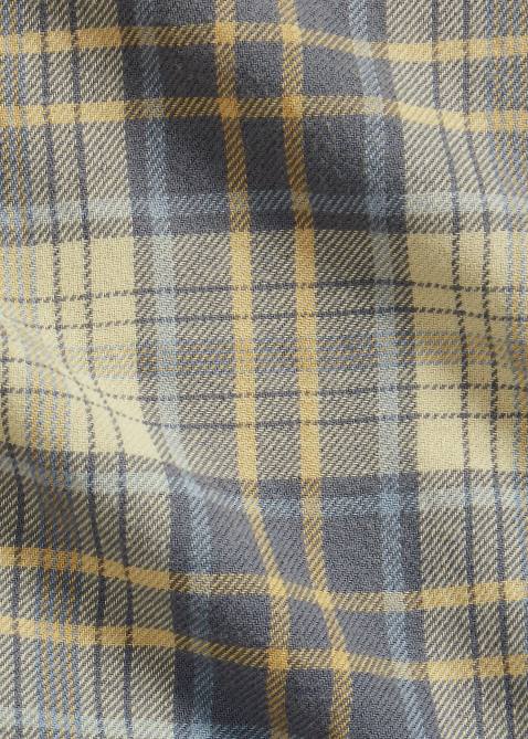 Men Ralph Lauren Plaid Twill Workshirt 4DJ28686 Faded Blue/Yellow