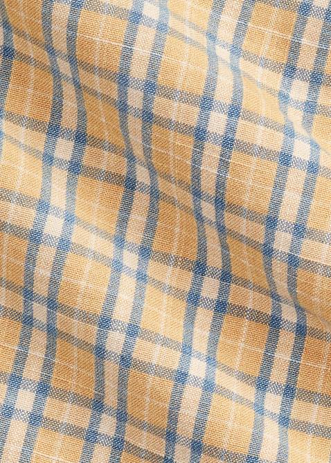 Men Ralph Lauren Plaid Woven Workshirt 4DJ21736 Tan/Indigo