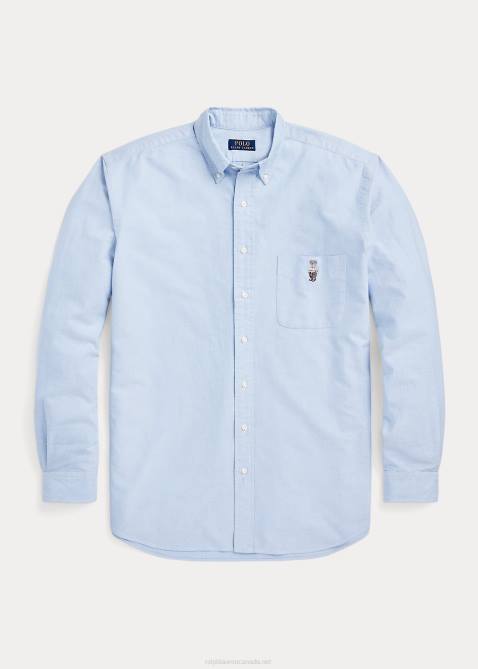 Men Ralph Lauren Polo Bear Oxford Shirt 4DJ21568 Blue Spring Bear