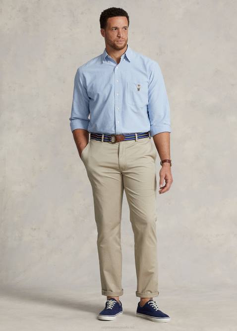 Men Ralph Lauren Polo Bear Oxford Shirt 4DJ21568 Blue Spring Bear