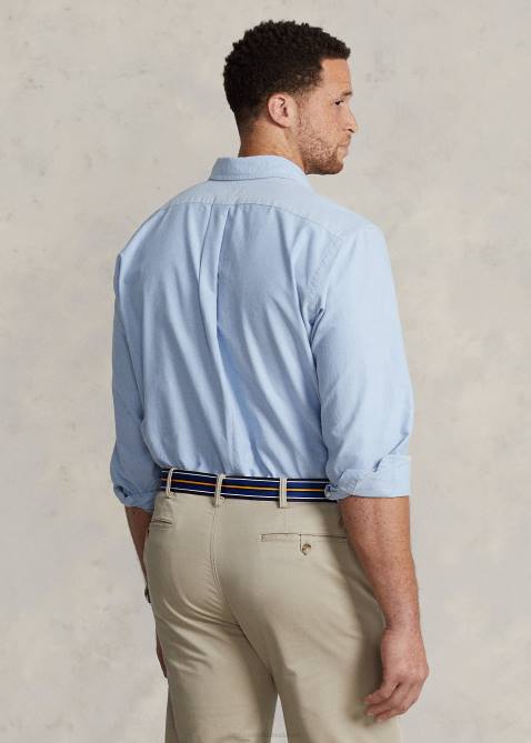 Men Ralph Lauren Polo Bear Oxford Shirt 4DJ21568 Blue Spring Bear