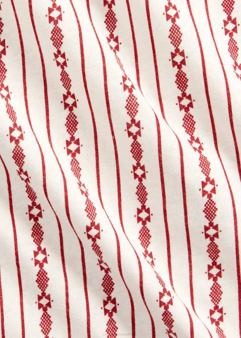 Men Ralph Lauren Print Linen-Cotton Popover Workshirt 4DJ28701 Red/Cream