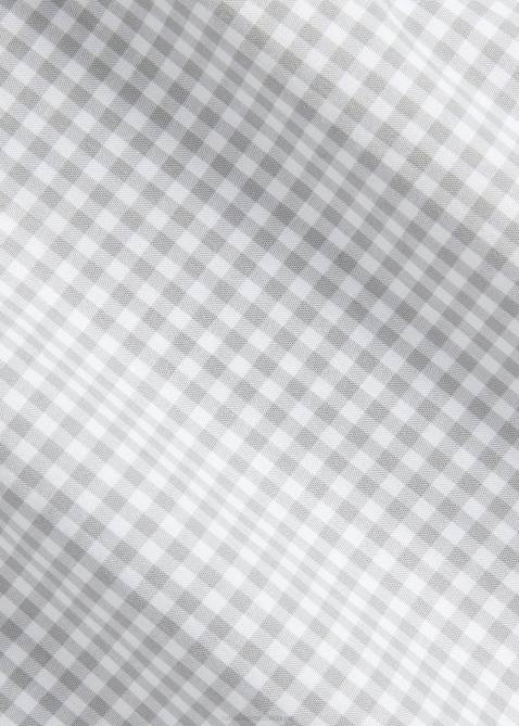 Men Ralph Lauren Slim Fit Gingham Stretch Poplin Shirt 4DJ2812 Grey/White