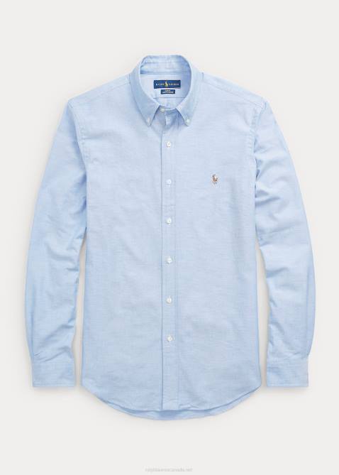 Men Ralph Lauren Slim Fit Stretch Oxford Shirt 4DJ2606 Blue