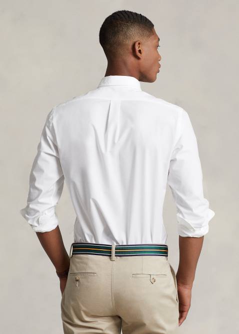 Men Ralph Lauren Stretch Poplin Shirt-All Fits 4DJ2368 White