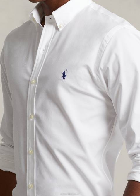Men Ralph Lauren Stretch Poplin Shirt-All Fits 4DJ2368 White