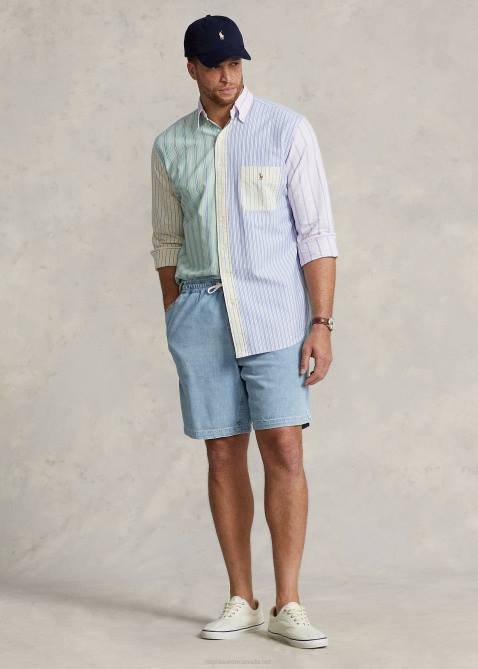 Men Ralph Lauren Striped Oxford Fun Shirt 4DJ21510 Fancy Stripe Funshirt