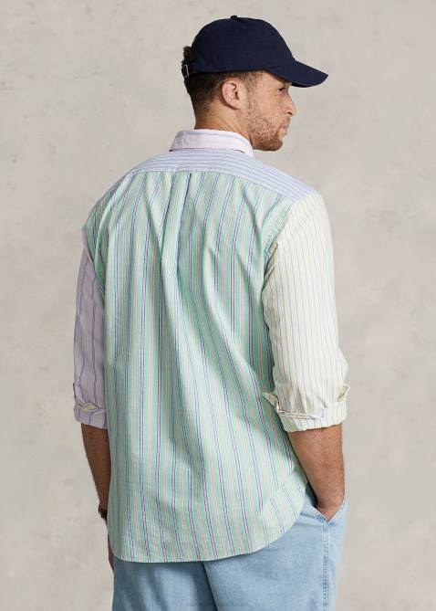 Men Ralph Lauren Striped Oxford Fun Shirt 4DJ21510 Fancy Stripe Funshirt