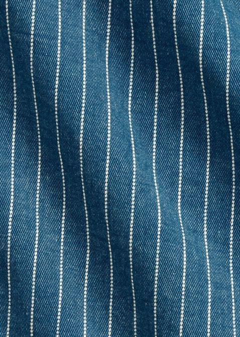 Men Ralph Lauren Striped Twill Workshirt 4DJ21767 Med Indigo