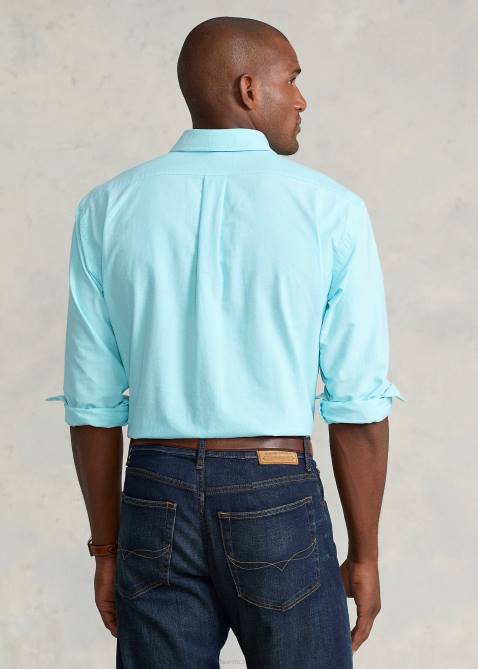 Men Ralph Lauren The Iconic Oxford Shirt 4DJ21434 Aegean Blue