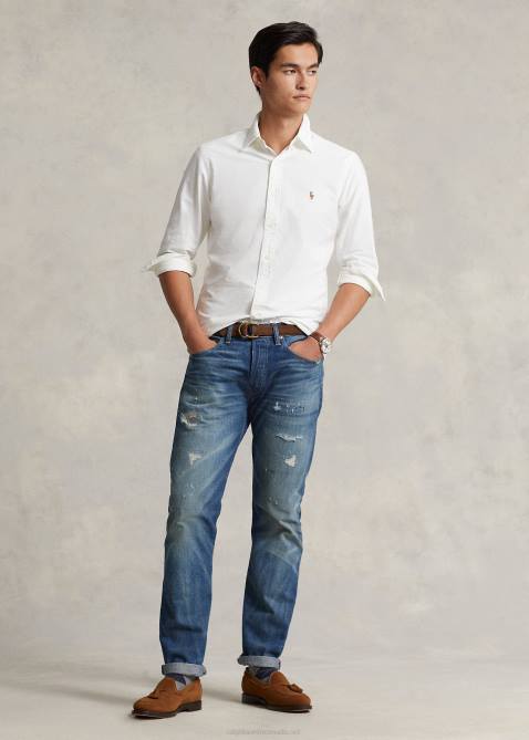 Men Ralph Lauren The Iconic Oxford Shirt-All Fits 4DJ28369 White