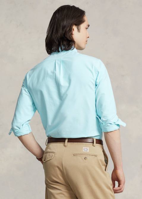 Men Ralph Lauren The Iconic Oxford Shirt-All Fits 4DJ28371 Aegean Blue