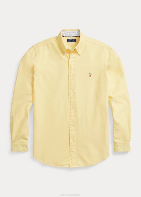Men Ralph Lauren The Iconic Oxford Shirt-All Fits 4DJ28373 Yellow Oxford