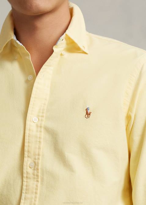 Men Ralph Lauren The Iconic Oxford Shirt-All Fits 4DJ28373 Yellow Oxford