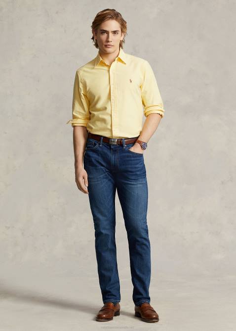 Men Ralph Lauren The Iconic Oxford Shirt-All Fits 4DJ28374 Yellow