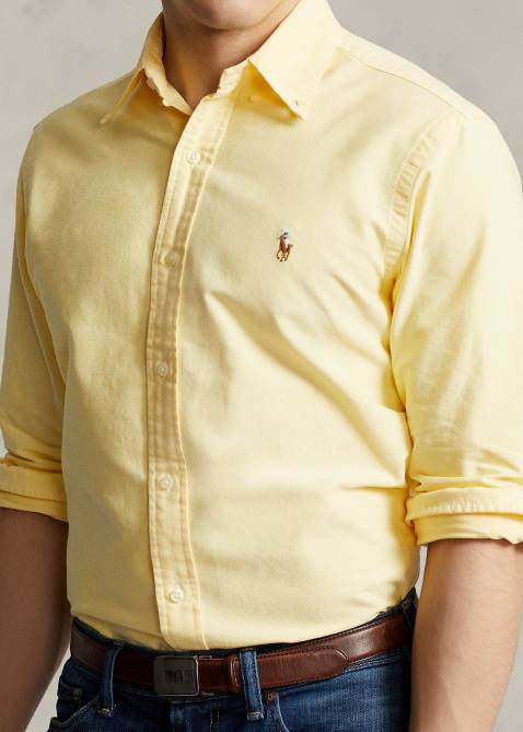 Men Ralph Lauren The Iconic Oxford Shirt-All Fits 4DJ28374 Yellow