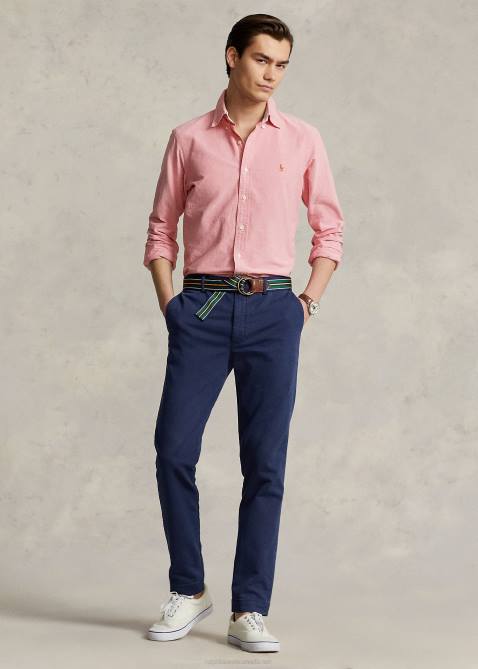 Men Ralph Lauren The Iconic Oxford Shirt-All Fits 4DJ28376 Sunrise Red