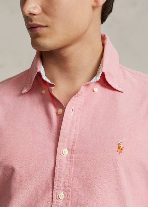 Men Ralph Lauren The Iconic Oxford Shirt-All Fits 4DJ28376 Sunrise Red