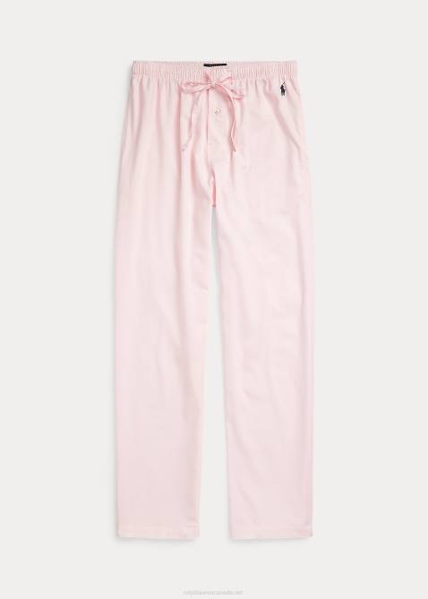 Men Ralph Lauren Cotton Oxford Pajama Pant 4DJ28570 Pink Oxford/Cruise Navy