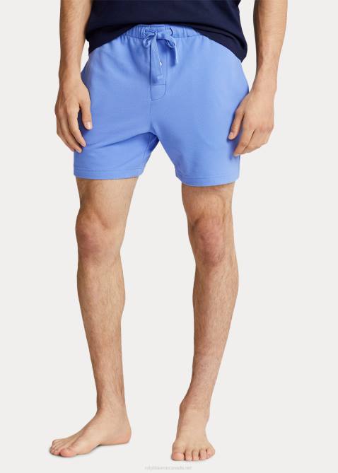 Men Ralph Lauren Knit Pique 6-Inch Sleep Short 4DJ2317 Harbor Island Blue/Navy