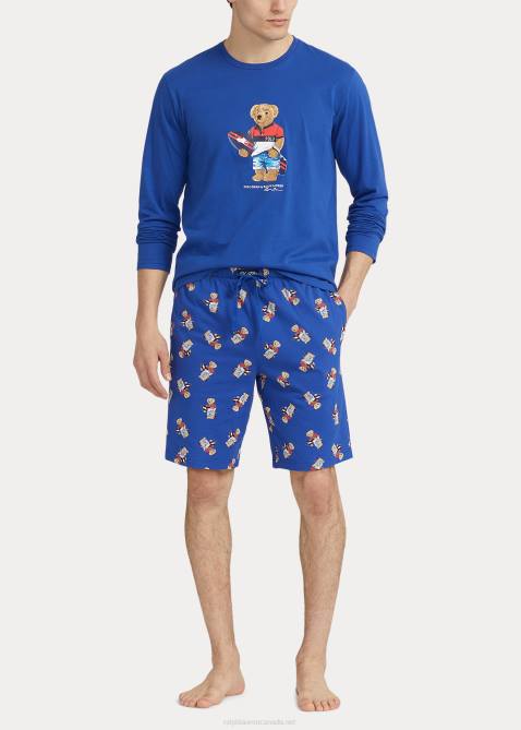 Men Ralph Lauren Polo Bear Jersey Sleep Short 4DJ2336 Heritage Royal