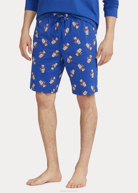 Men Ralph Lauren Polo Bear Jersey Sleep Short 4DJ2336 Heritage Royal