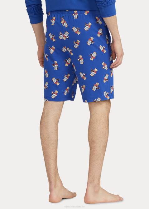 Men Ralph Lauren Polo Bear Jersey Sleep Short 4DJ2336 Heritage Royal