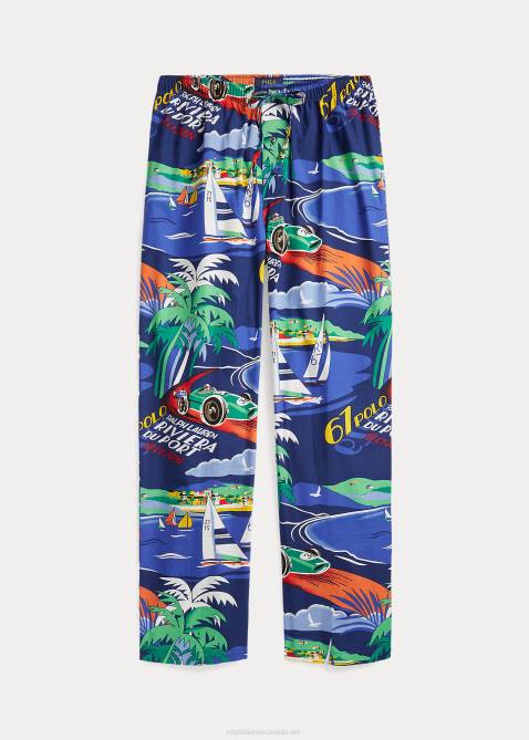 Men Ralph Lauren Print Pajama Pant 4DJ2679 Riviera Du Port Print