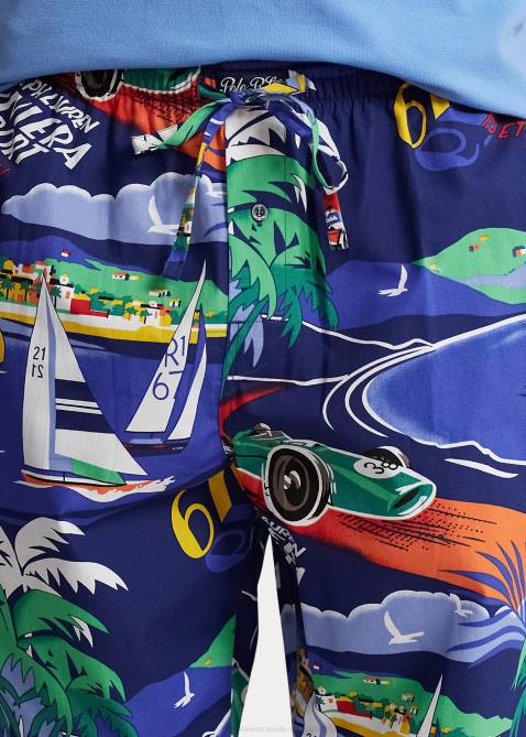 Men Ralph Lauren Print Pajama Pant 4DJ2679 Riviera Du Port Print