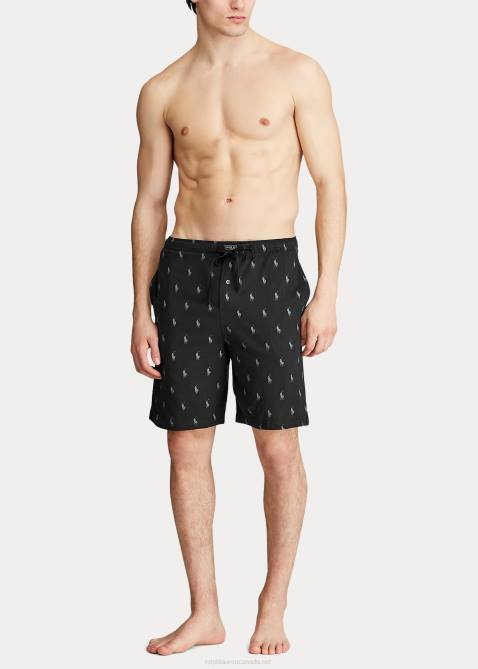 Men Ralph Lauren Signature Pony Sleep Short 4DJ21499 Black/Active Grey