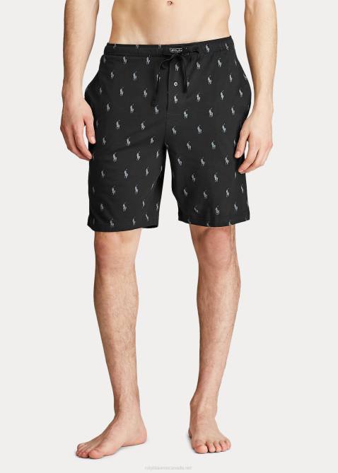 Men Ralph Lauren Signature Pony Sleep Short 4DJ21499 Black/Active Grey