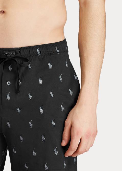 Men Ralph Lauren Signature Pony Sleep Short 4DJ21499 Black/Active Grey