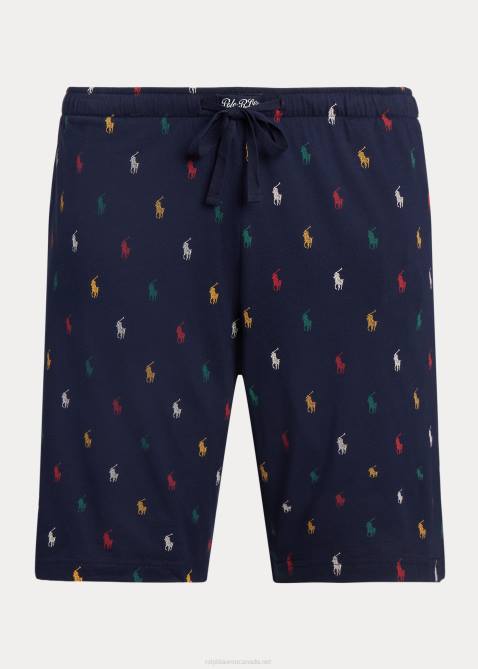 Men Ralph Lauren Signature Pony Sleep Short 4DJ28679 Navy/Green/Red/Yellow