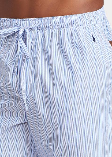 Men Ralph Lauren Striped Cotton Pajama Pant 4DJ21567 Andrew Stripe/Cruise Navy