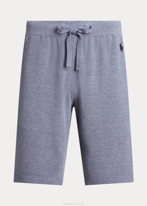 Men Ralph Lauren Waffle-Knit Sleep Short 4DJ2310 Old Royal/Black
