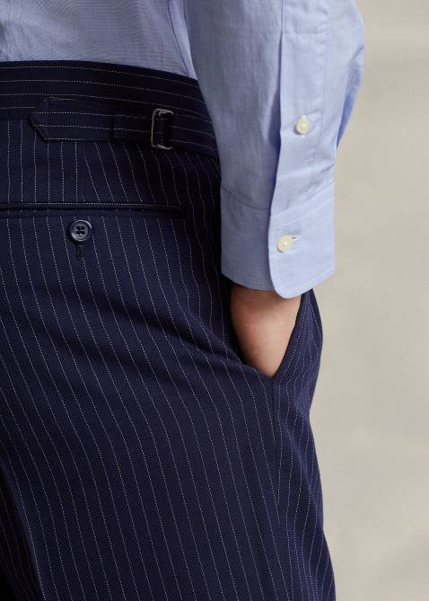 Men Ralph Lauren Polo Pinstripe Dobby 3-Piece Suit 4DJ21226 Navy/Cream