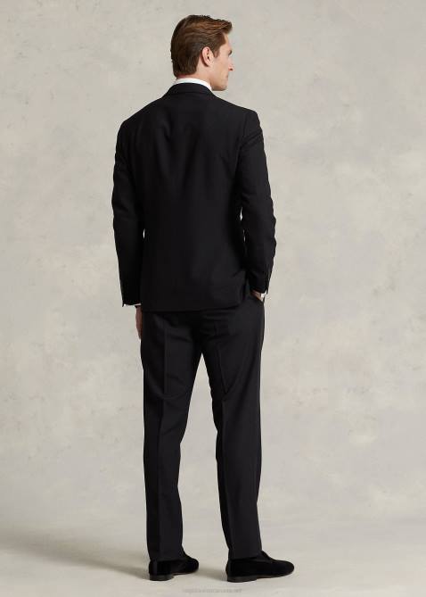Men Ralph Lauren Polo Wool Barathea Peak Tuxedo 4DJ21204 Black
