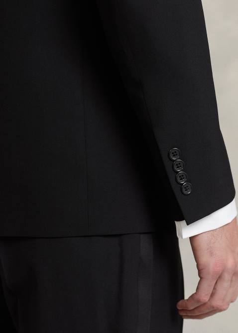 Men Ralph Lauren Polo Wool Barathea Peak Tuxedo 4DJ21204 Black