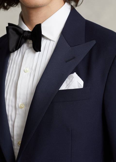 Men Ralph Lauren Polo Wool Barathea Peak Tuxedo 4DJ21278 Navy