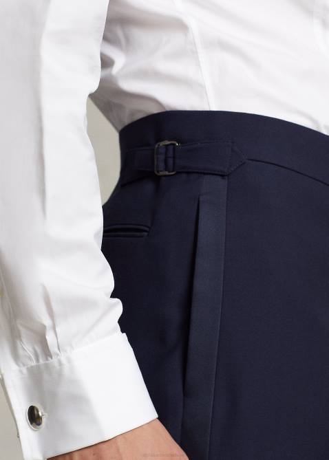 Men Ralph Lauren Polo Wool Barathea Peak Tuxedo 4DJ21278 Navy