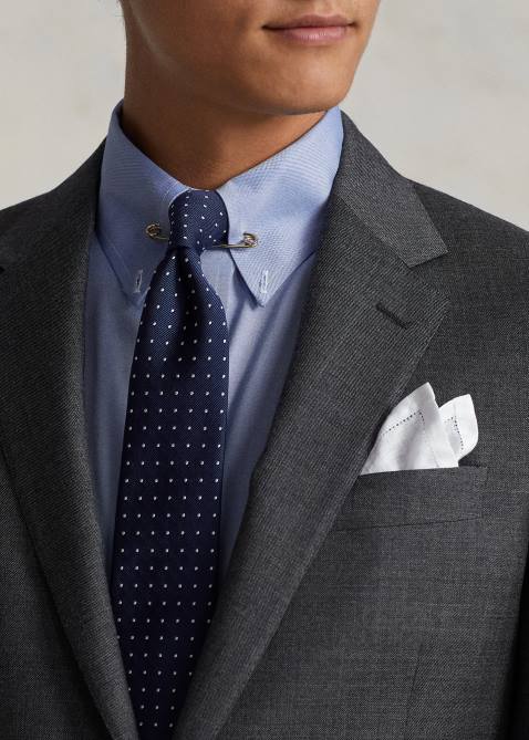 Men Ralph Lauren Polo Wool Sharkskin Suit 4DJ21312 Medium Grey Multi