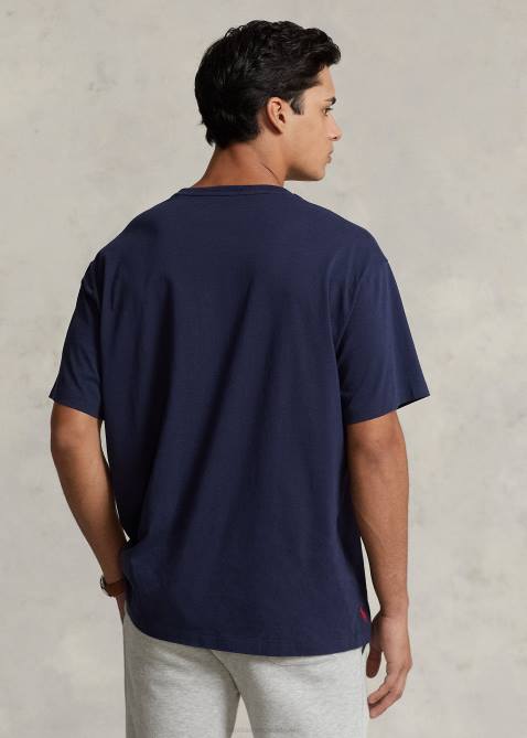 Men Ralph Lauren Big Fit Logo Jersey T-Shirt 4DJ2658 Cruise Navy