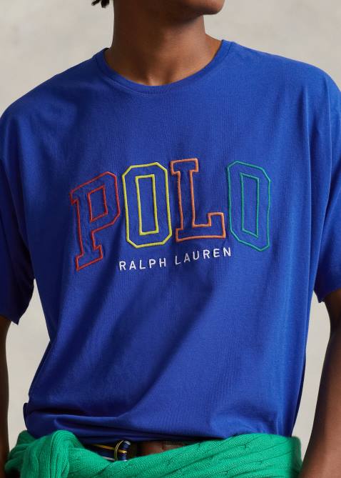 Men Ralph Lauren Big Fit Logo Jersey T-Shirt 4DJ2659 Sapphire Star