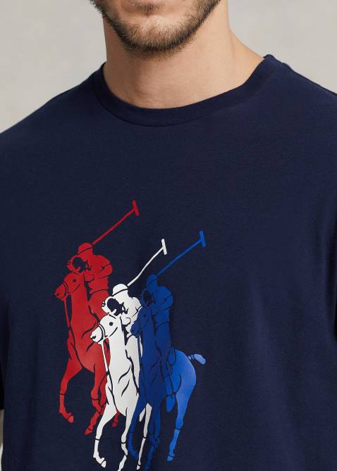 Men Ralph Lauren Big Pony Jersey T-Shirt 4DJ21477 Cruise Navy