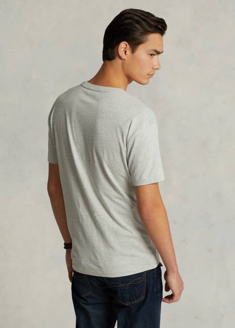 Men Ralph Lauren Jersey Pocket T-Shirt-All Fits 4DJ2249 Taylor Heather