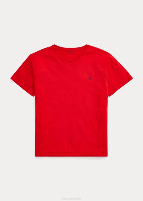 Men Ralph Lauren Jersey V-Neck T-Shirt 4DJ21841 Rl2000 Red