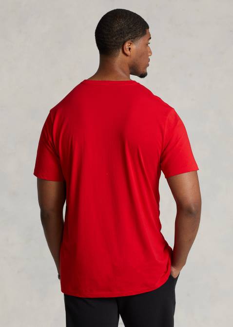 Men Ralph Lauren Jersey V-Neck T-Shirt 4DJ21841 Rl2000 Red
