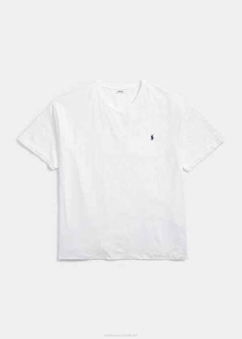 Men Ralph Lauren Jersey V-Neck T-Shirt 4DJ21843 White