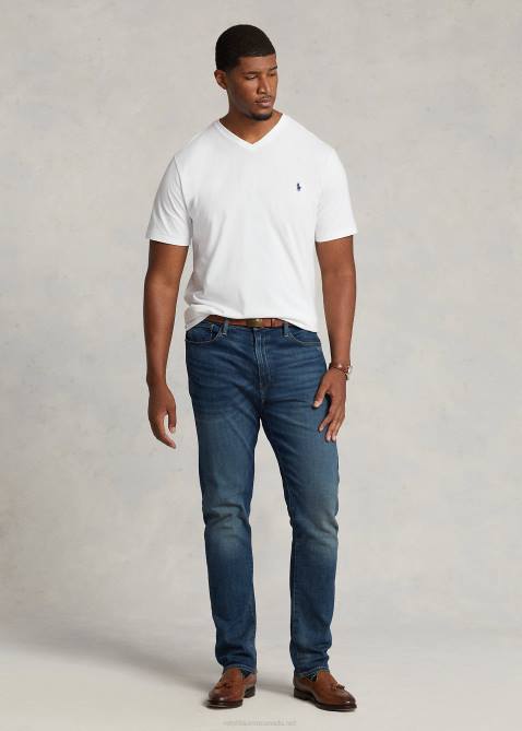 Men Ralph Lauren Jersey V-Neck T-Shirt 4DJ21843 White