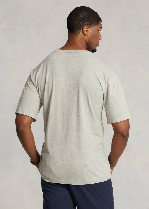 Men Ralph Lauren Jersey V-Neck T-Shirt 4DJ21844 New Grey Heather